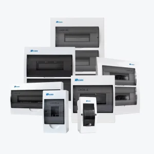 For Customized Outdoor Use White Grey IP40 ABS Electrical Distribution Equipment Power Distribution Box with Breaker
