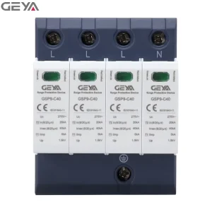 For GSP9 C40 4P 40KA AC400V Class C40kA 3+NPE AC Surge Protection Device MOV Varistor LT SPD IEC61643 1 CE Certified