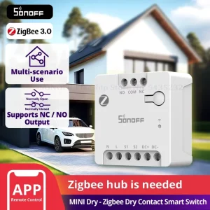 For MINI ZBD ZigBee 3.0 Dry Contact Smart Switch AC & DC Power Compatibility Control for Garage Door Motor Boiler Main Gate