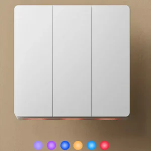 For Tuya WiFi Smart Wall Switch 3gang EU UK Plastic On Off Push Button Mobile App Control 240V 16A Glass Zigbee Mechanical Type