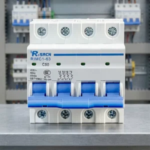 Four Pole Miniature Circuit Breaker 10 40A AC400V 3 Phase + Neutral Wire 4.5kA Breaking Capacity Curve C