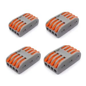 Four to Four Out Quick Terminal Block Lever Nut Splicing Wire Connectors Electric Cable PCT222 PCT814