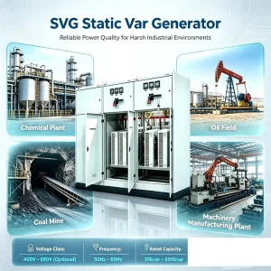 Frame type Static Reactive Power Generator for Compensating Power Factor Wide Voltage Range of 400V to 690V 30KVAR to 690KVAR