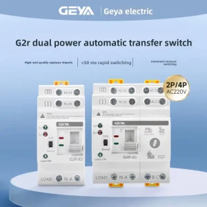 G2R-63 4P Automatic Transfer Switch ATS with Manual-Automatic Integration Millisecond-Level (<50ms) Rapid Transfer