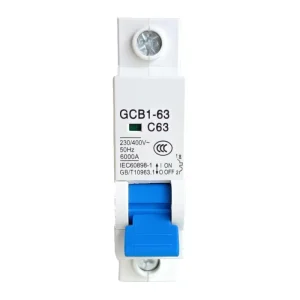 GCB1 63 MCB Miniature Circuit Breaker 63A 6kA Breaking Capacity Rail Mount CE Certified