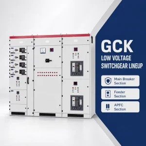 GCK Low Voltage Switchgear System Copper Aluminum Busbars Indoor Installation Customized SLD for Industrial Power Distribution