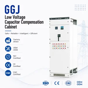 GGJ Low Voltage Capacitor Bank 380V 3 Phase Power Factor Correction Cabinet 100 600kvar Automatic Compensation Panel Box