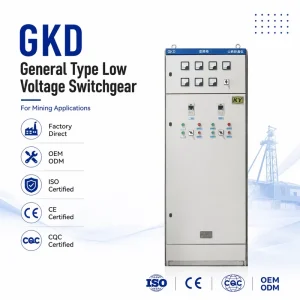 GKD 380V 660V 1140V Mine Low Voltage Switchgear IP54 Protection AC Power Distribution Panel for Underground Mining Substations