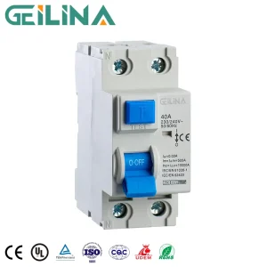 GLL2-63BS Micro Type B RCCB Residual Current Circuit Breaker DC ELCB 2P 63 Amp 30mA Mini B 6kA Electric Vehicle Charger