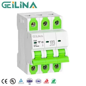 GLZZ AV 6 Low Voltage Miniature Circuit Breaker 6A 63A Copper 1 kW DIN Rail Mount Electrical Safety Breaker