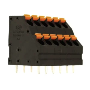 GSL005H2 5.0 2x6P Black Double Spring PCB Fixed Terminal Block Connector 5.0mm Pitch IEC 300V10A 320V17.5A Certified CE