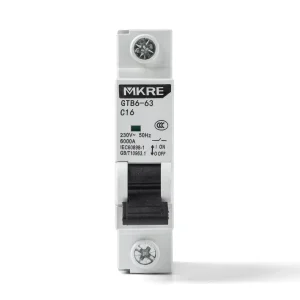GTB6-63 Electric Mini Circuit Breakers 1A 2A 3A 4A 6A 1P Single Pole 230V AC MCB Miniature Circuit Breakers