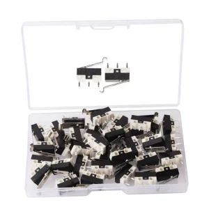 GTIWUNG 35pcs Mini Micro Switch Mechanical Limit Switch AC 1A 125V 3Pin SPDT R type Lever for Arduino