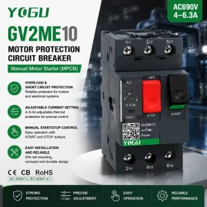 GV2ME Motor Protector Circuit Breaker Manual Motor Starter for Electrical Control Cabinet