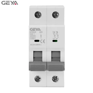 GYM10 Miniature Circuit Breaker 2 Pole 400V 63A 50/60Hz 4.5KA Modular Din Rail MCB With CE