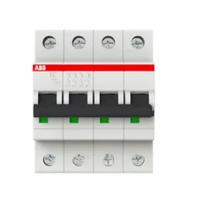 Genuine ABB S204 C6 4 Pole 6A C Curve MCB 6kA 400V AC DIN Rail Miniature Circuit Breaker For Overload Short Circuit Protection