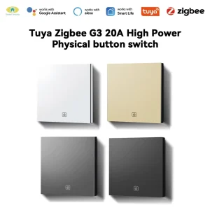 Golden Security Physical Button UK Standard G3 Series High Power Tuya 20A Zigbee Smart Wall Switches N&L Intelligent Switch