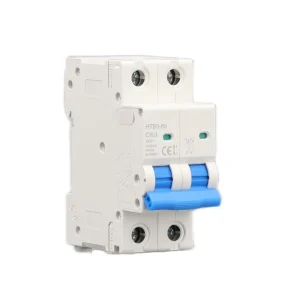 Guide Rail Installation Miniature Circuit Breaker HTB3-80-2P 230V 6KA Breaking Capacity IP65 Protection PA66 Material
