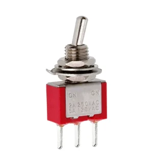 Guitar Amp PCB Mounted Short Handle Toggle Switch ON ON Red