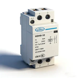 HANDELE HDH8 32 32A 500V Rated Normally Closed Modular AC Contactor 220 240V Control Voltage Din Rail Mounting Free