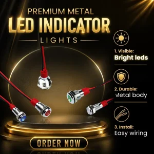 HBSWITCH 6MM 8MM 10MM 12MM Blue 24V LED Stainless Steel & Metal Indicator Light Screw Feet IP66 IK08 Pilot Lamp Panel
