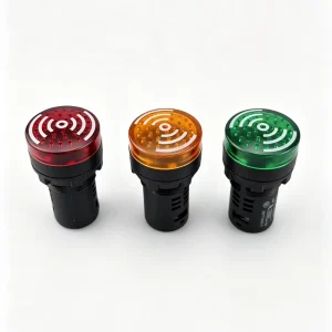 HD16 22SM 22mm Plastic Flash Signal Light LED Active Buzzer Beep Alarm Indicator 24V 12V Screw Terminal for CNC Equipment
