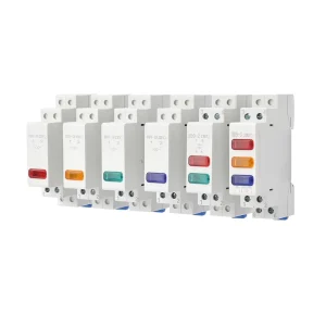 HD9 LED Power Indicator Light Din Rail AC/DC IP65 220V Three Light Display Multi-Color Plastic Material