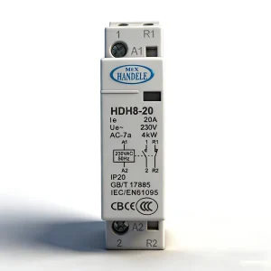 HDH8 20 20A AC 220V Single Phase Modular Contactor CE CB Certificate 50/60Hz Din Rail Mounting AC-7a/AC-7b Use Category