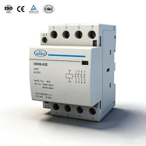 HDH8 63E 4Pole 2NO 2NC 63A 40A 32A 500V Modular 3-Phase AC/DC Contactor 50/60Hz DIN Rail