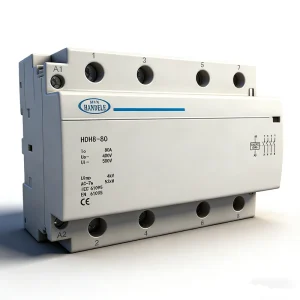 HDH8-80 4P 80A 4NO Electric AC Contactor Elevator Modular Coil 400V 3 Phase 230/240V Control Voltage Din Rail Mounting