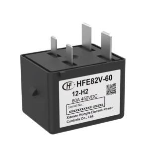 HFE82V 60 HONGFA High Voltage DC Contactor 450V 750V 60A 24V 12V DC 2 Phase 54kW 1mohm Resistance