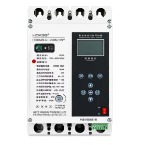 HOKM8LC Series 50 KA AC400V Electronic Smart Trip Unit Residual Current Circuit Breaker Auto Recloser Long Type RCCB Leakage