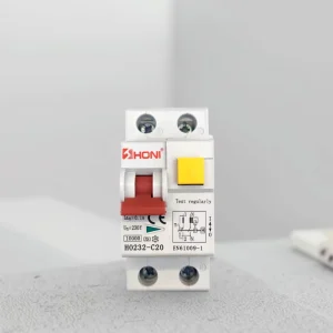 HONI HO232-C20 2P 4p 30ma 100MA TYPE a RCBO 6ka 10KA CURVE C 20A Residual Current Circuit Breaker with Overload protection