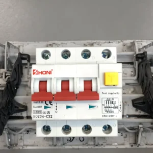 HONI HO234-C32 4P 100MA TYPE a RCBO 10KA CURVE C 32A Residual Current Circuit Breaker with Overload protection