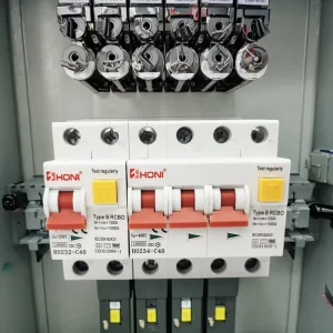 HONI Miniature Circuit Breaker RCBO RCCB RCD Type B 10-125A 30ma 100mA 300mA ELCB Three Phase 2P/4P Residual Current Device