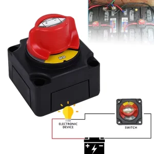 HR HM Universal 300A 12 24V Automotive Battery Isolator Disconnector Circuit Breaker Disconnect Switch ON OFF ON for Car Boat