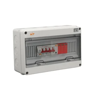 HT ABS IP65 Waterproof DB Box1 Low Voltage Electronic Distribution Box with Rail Installation for Circuit Protection and Control