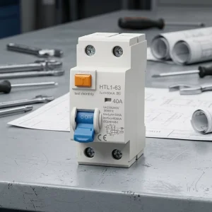 HTL1 63 Miniature Circuit Breaker 63A Low Voltage Electronic Device 6KA Breaking Capacity IP65 Protection Din Rail Mounting PA66
