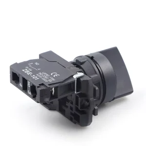 HUAWU XB2 EJ21 Long Handle 22mm 16A Rotary Selector Switch ABS Plastic IP44 CE 1NO1NC Black 40000 Cycle for Screw Terminal
