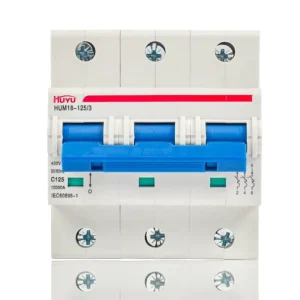 HUM18-125 MCB 2P Three-Pole C Curve 125A Miniature Circuit Breaker AC230V Overload Short Circuit Protection DIN