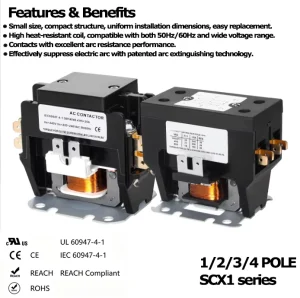 HVAC System Part Accessories AC Air Conditioning Definite Purpose Contactor 2 3 Pole 30 40 50 Amp 24V 120V 240V Spare Disconnect