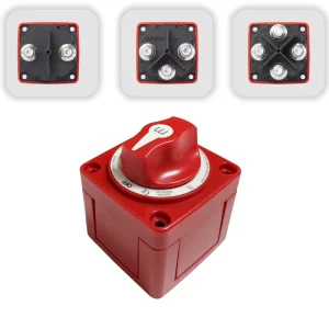 HaoRui HR High Current Copper Battery Disconnect Switch 12V 48V 300A 2 4 Position Rotary Selector for Car Boat RV