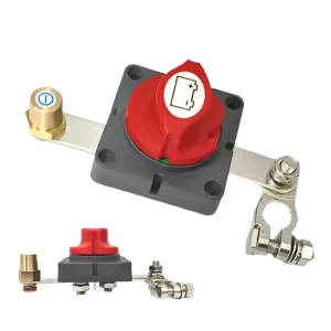 HaoRui Heavy Duty 12 48V 300A 2 Pole Copper Toggle Battery Disconnect Switch for RV Car Marine Vehicles ABS+Copper Construction