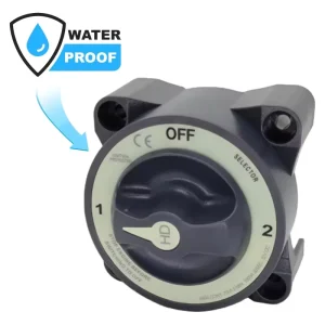 Heavy Duty 11003 Waterproof 32V 400A HD Series 3 Pole Black Battery Disconnect Switch with AFD for Marine Car Boat Yacht