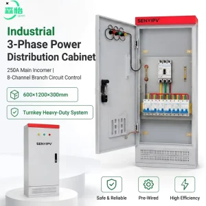 Heavy Duty 3 Phase 400V Power Distribution Cabinet & Control Panel Factory Pre Wired 250A MCCB 8x63A MCB Industrial Grade