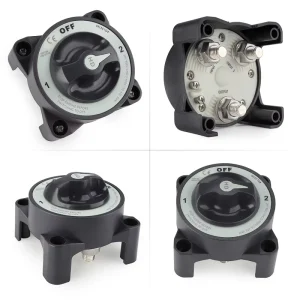 Heavy-Duty 3000 32V 325A 2-Position 3-Pole Grey Battery Disconnect Switch for Marine Car Boat Yacht