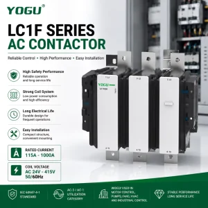 Heavy Duty AC Contactor LC1F115 LC1F150 LC1F225 LC1F400 LC1F800 LC1F1000 IEC Standard
