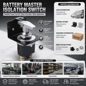 Heavy Duty Battery Disconnect Switch 1500 Amp 12V 48V for Cars Trucks Marine Boats ATV