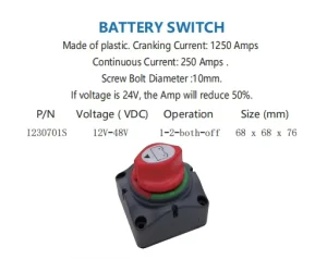 Heavy Duty Battery Kill Switch Marine Boat Master Cut Power Disconnect Switch