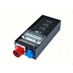 Heavy Duty Power Distribution Portable Power Box 5P Industrial Plug Input Powercon Output Stage Temporary Power Distribution PDU